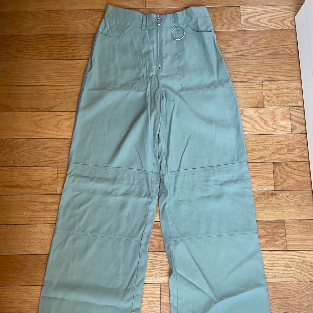 Forever 21 High Waisted Wide Leg Utility Pants